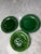 Traditional Set of Three Vintage Portuguese Green Majolica Leaf Plates For Sale - Image 3 of 5