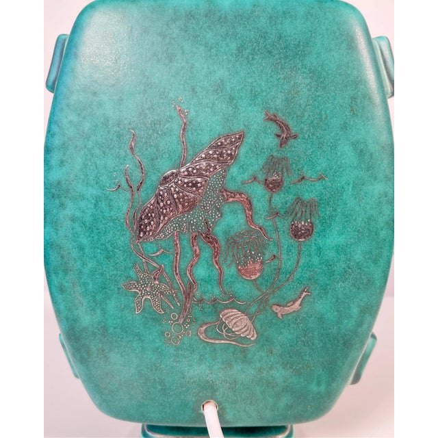 Swedish Modern Stoneware Argenta Table Lamp by Wilhelm Kåge for Gustavsberg, 1940s For Sale - Image 9 of 11