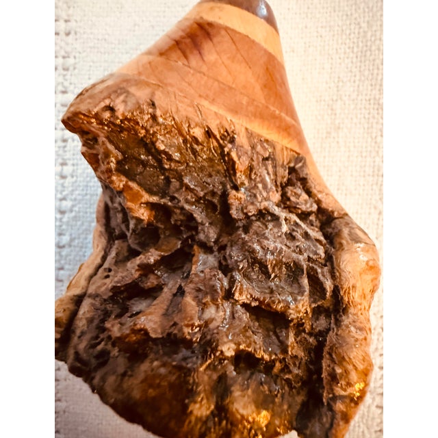 Wood Hand-Crafted Mixed Wood & Burl "Weed Pot" Studio Art Vase For Sale - Image 7 of 7