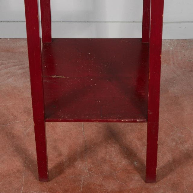 Red Liberty Trestle in Pompeian Red Painted Wood For Sale - Image 8 of 9