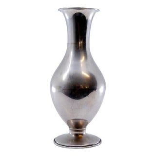 Small Vase in Plain Silver with Frieze For Sale