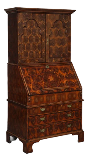 20th Century English Secretaire With Oyster Veneer
