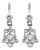 1930s Pair of Art Deco Old Cut Diamond 12k White Gold Drop Earrings For Sale