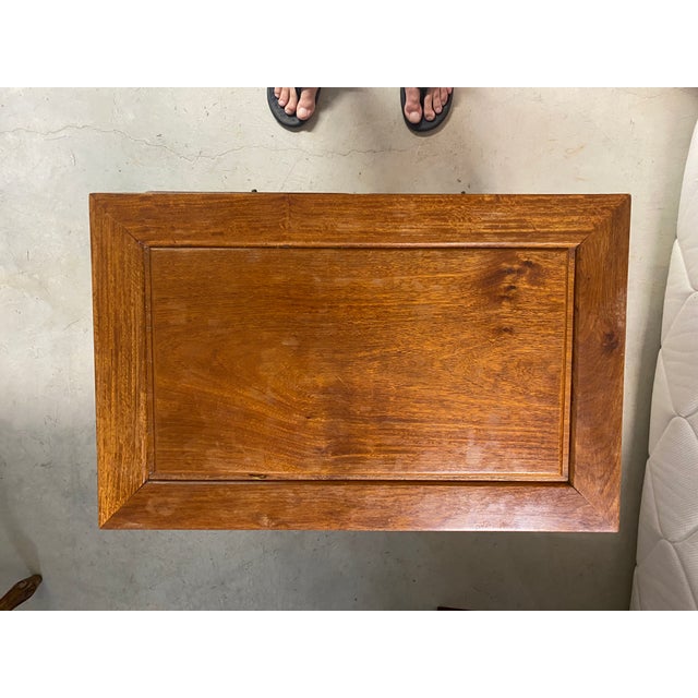 Pair of Vintage (1983) Bespoke Hong Kong Rosewood Chinese Apothecary Storage Chests / Nightstands For Sale - Image 4 of 8