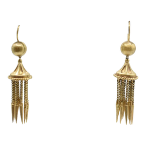 Mid 20th Century Victorian Tassel Drop Earrings, A Pair