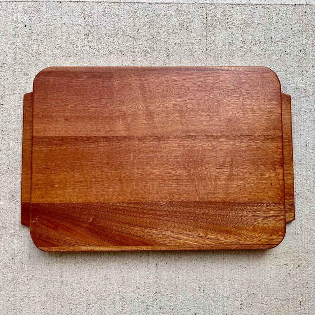 Chestnut Handcrafted Solid Walnut Tray For Sale - Image 8 of 8