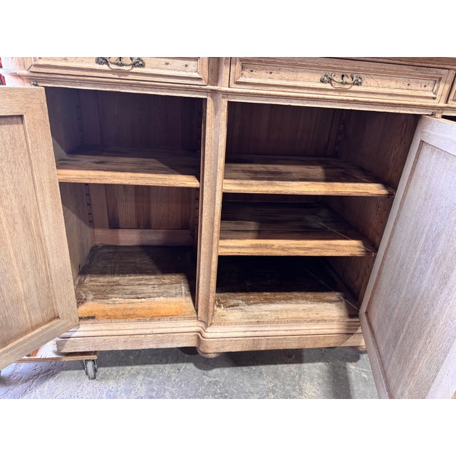 19th Century Bleached Oak Server For Sale - Image 15 of 18