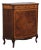Vintage French Style Bow Front 5 Drawer Inlaid Walnut Chest For Sale