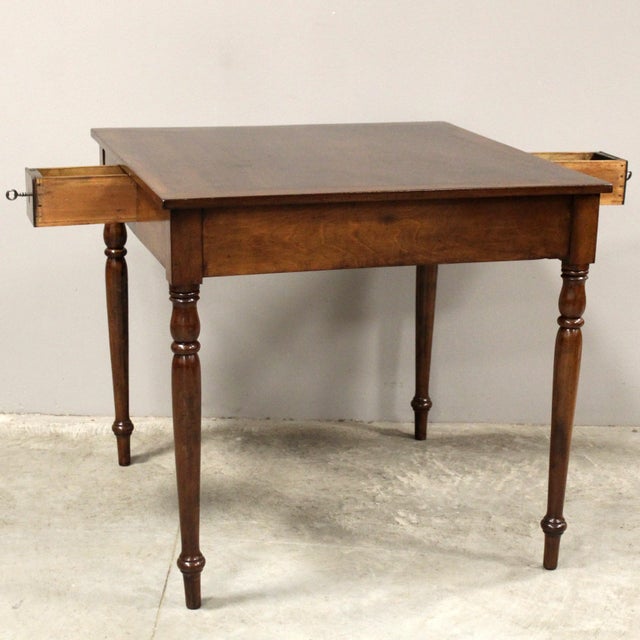 Wood 19th Century Italian Dining Table in Walnut For Sale - Image 7 of 12