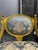 French Louis XV Blue Accent Chair With Gold Leaf For Sale - Image 9 of 12