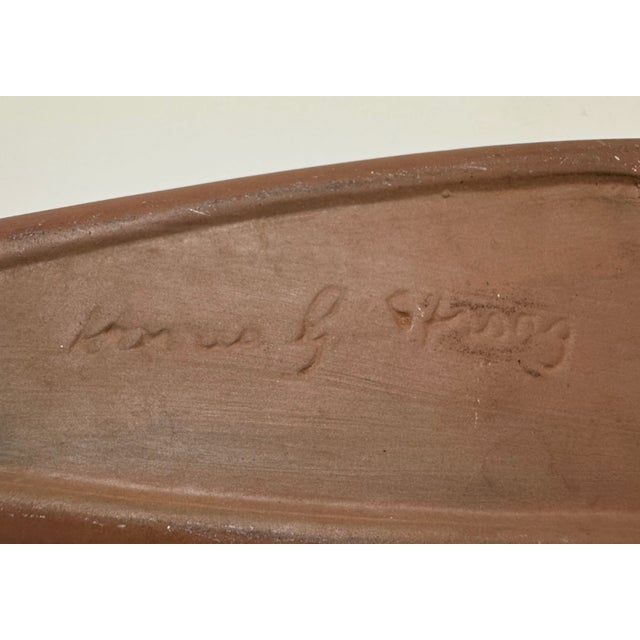 1960s 1960s Harris Strong Studio Pottery Platter Signed Ceramic Wall Art For Sale - Image 5 of 6