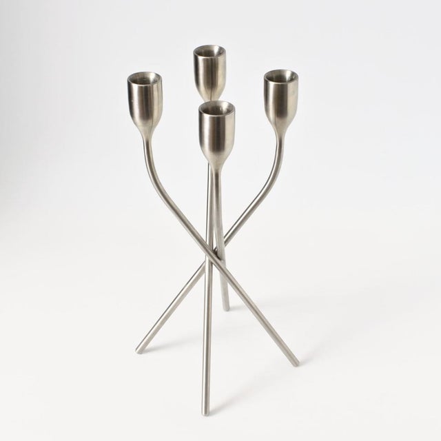 Stainless Steel Candleholder by Claus Jensen & Henrik Holbaek for Eva Solo, 2000s, in Very Good conditions. Designed from...