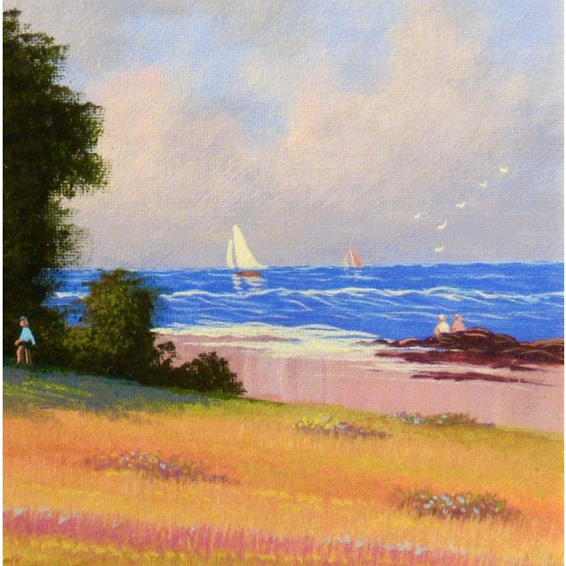 Val Mc Gann The Picnic C. 1990 Painting For Sale - Image 4 of 6