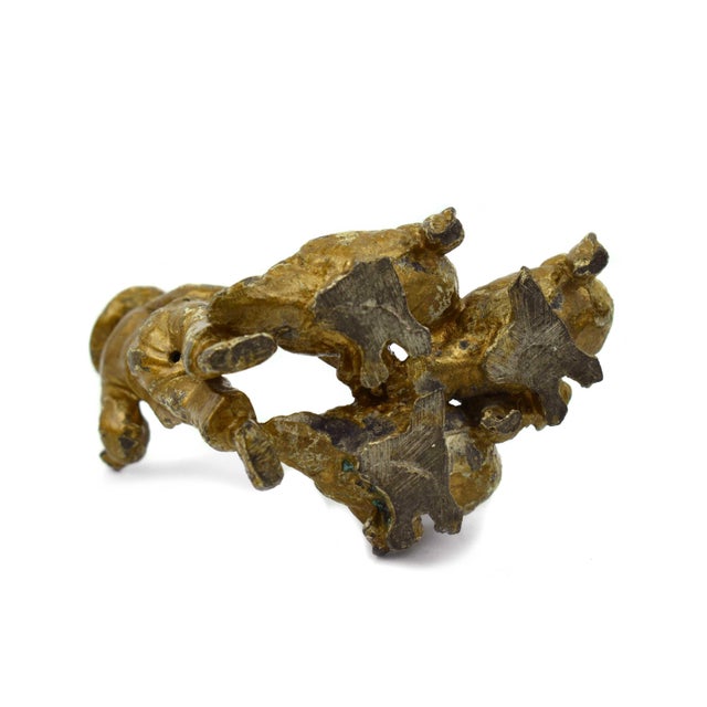 Metal Early 20th Century Cast Metal Boy With 3 Ducks Figurines For Sale - Image 7 of 7