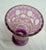 Glass Antique Handmade Engraved German Purple Cut to Clear Glass Vase Cup Chalice For Sale - Image 7 of 10