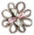 1990s Green Aquamarine, Morganite and Diamond Flower Cocktail Ring, Size 7.25 For Sale