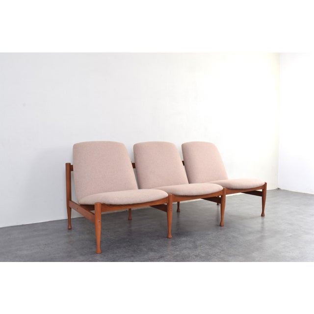 Beige Mid-Century Sofa from Marian Grabiński, 1960s For Sale - Image 8 of 12