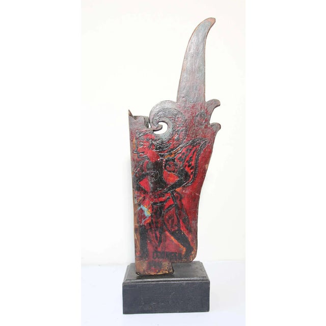 Architectural Hand Carved Wood Temple Fragment For Sale - Image 4 of 12