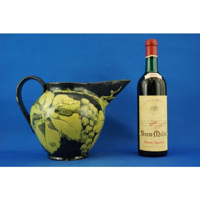 20th Century Majolica Ceramic Jug from Squarciarelli - Tidei Brothers, Italy, 1920s For Sale - Image 10 of 18