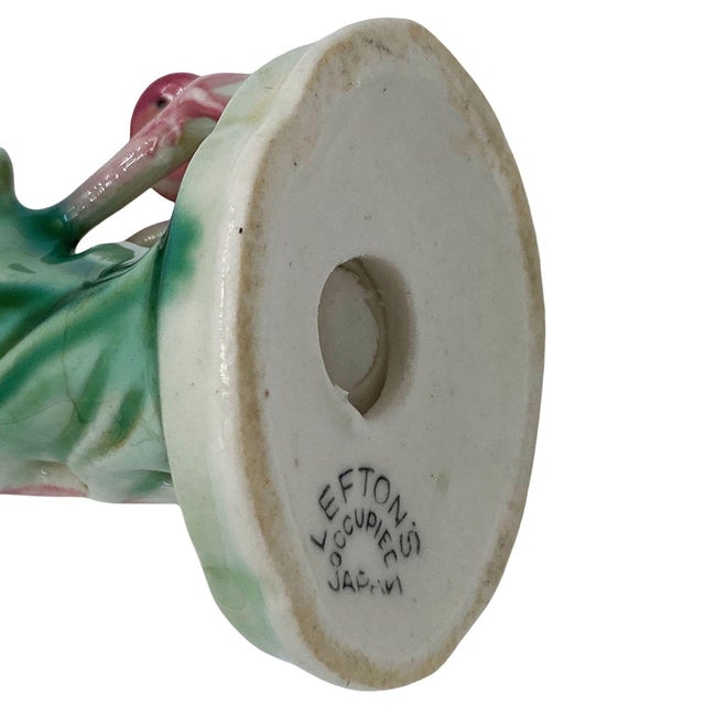 Pair of Mid 20th Century Ceramic Miniature Pink Flamingo Tabletop Statue by Leftons For Sale - Image 16 of 17