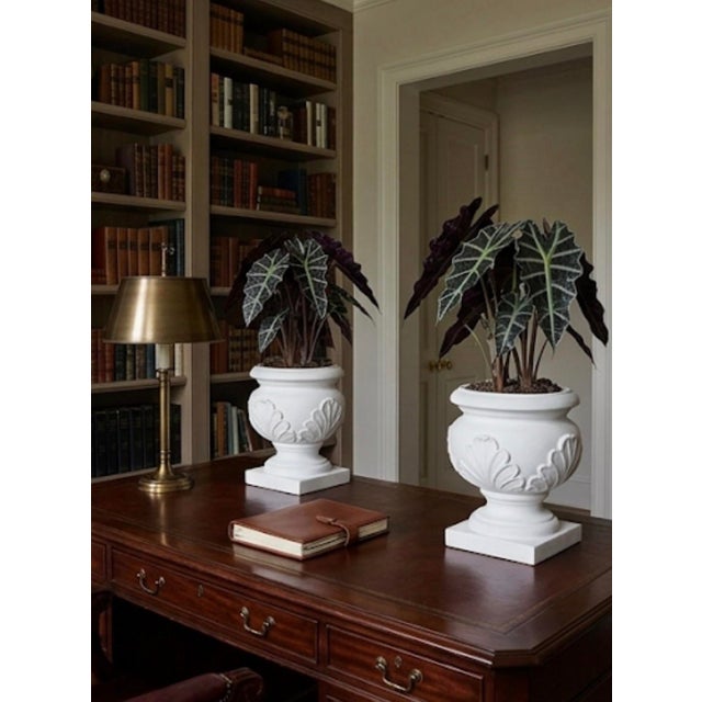 Pair of Vintage Neoclassical-Style Cast Resin Cache Pots For Sale - Image 10 of 12