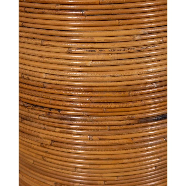 Vintage Italian Bamboo Container Basket, 1960s For Sale - Image 4 of 10