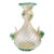 Vintage Murano Barovier Toso Green Roses Gold Flecks Italian Art Deco Style Glass Midcentury Flower Vase For Sale