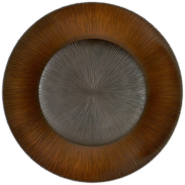 Kelly Wearstler for Visual Comfort Signature Utopia Large Reflector Sconce in Aged Iron For Sale