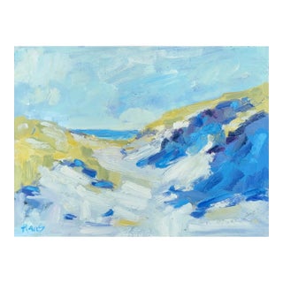 Sand Dunes Shadows, Contemporary Oil Painting For Sale