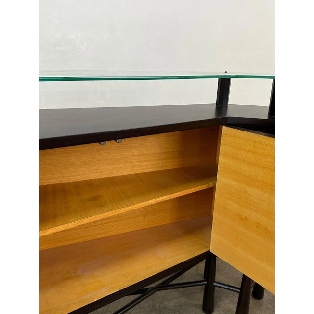 1970s Angular Danish Bar in Ebony For Sale - Image 10 of 12
