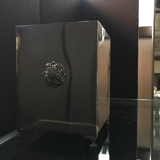 Postmodern Silver-Plated and Silver Box Vase, 1970 For Sale - Image 4 of 11