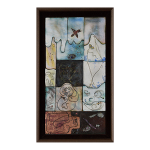 Multifaceted Copper Enamel Tiles Abstract by n.g. Bloome