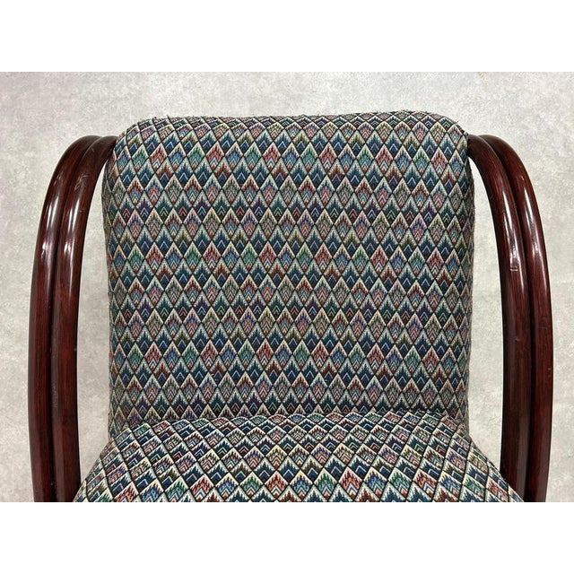 Set of Mid-Century Modern Bamboo Wingchair with Ottoman from Gervasoni, 1970s For Sale - Image 16 of 18