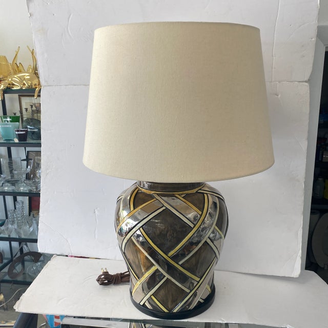 Coffee Large 1970s Ceramic Table Lamp For Sale - Image 8 of 9