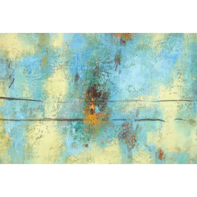 Mid 20th Century 20th Century Original Abstract Oil Paintings on Canvas - Pair For Sale - Image 5 of 9