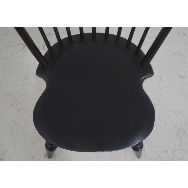 Black Pair of Dr Dimes Black Bow Back Windsor Side Chairs For Sale - Image 8 of 18