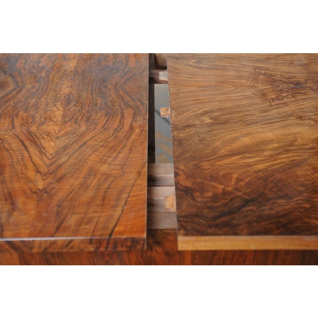 Art Deco Extendable Dining Table in Beech, Spruce and Walnut, Czech, 1930s For Sale - Image 12 of 18
