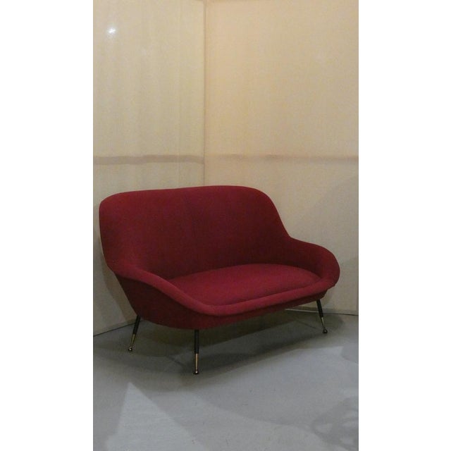 Italian Modern 3-Seater Sofa in Wool, 1950s For Sale - Image 6 of 18