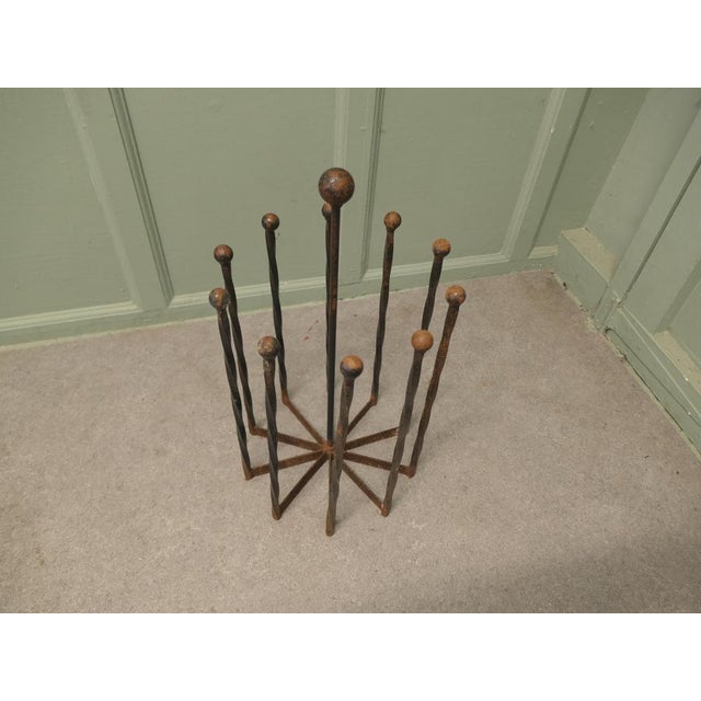 Circular 10-Boot Rack in Cast Iron, 1930 For Sale - Image 3 of 6