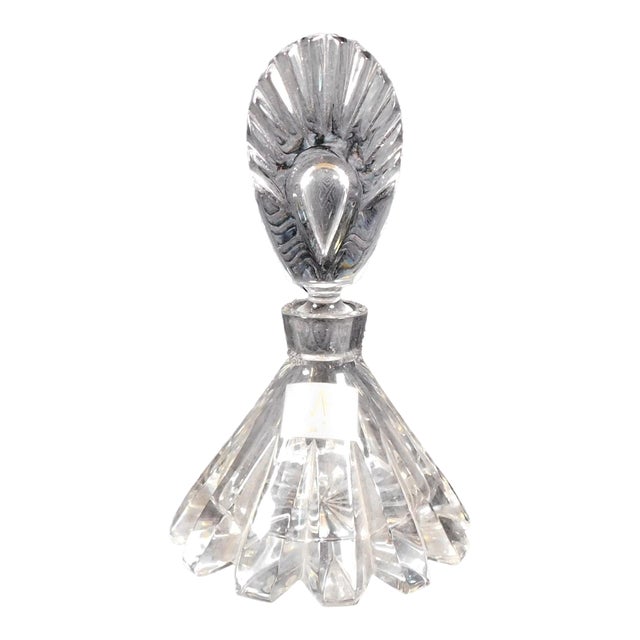 1970s Mikasa Cut Crystal Perfume Bottle For Sale