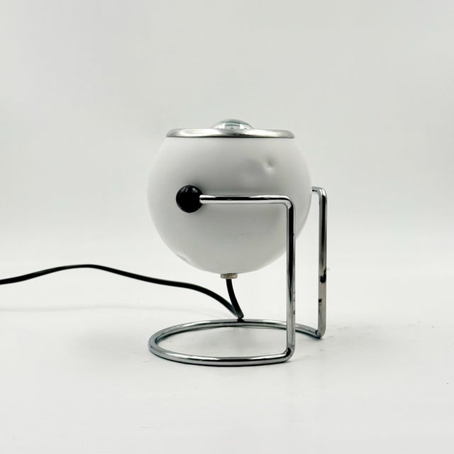 Italian Space Age Chrome Eyeball Desk Lamp from Targetti, 1970s For Sale - Image 14 of 18