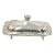 Mid 20th Century Vintage Coronet Silver Victorian Silver Plated Covered Butter Dish Crown Handle For Sale
