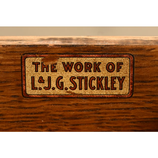 Wood L. & J. G. Stickley Antique Mission Oak Arts & Crafts Coffee Table, Circa 1910 For Sale - Image 7 of 13