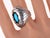Contemporary sz10 Vintage Navajo Sterling and Sleeping Beauty turquoise ring For Sale - Image 3 of 6