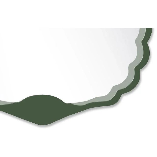 Contemporary Fleur Home x Chairish Carnival Proteus Mirror in Duck Green, 36x33 For Sale - Image 3 of 3