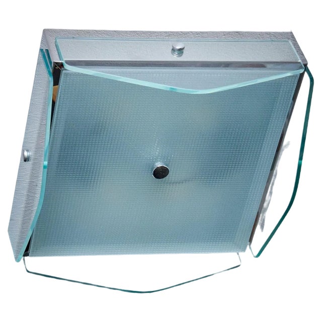 Flush Mount in Clear Glass, Italy, 1960s For Sale