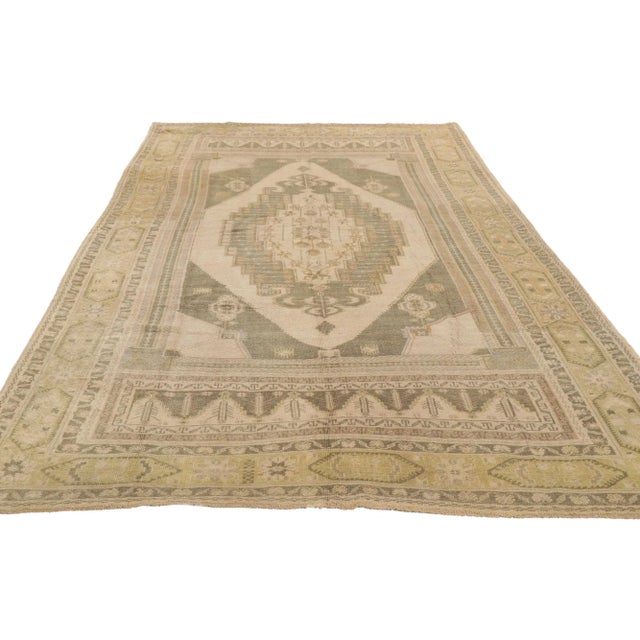 Late 20th Century Vintage Turkish Oushak Rug - 05'04 X 10'08 For Sale - Image 4 of 8