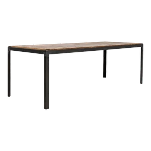 Reclaimed French Metal Table with Wooden Top