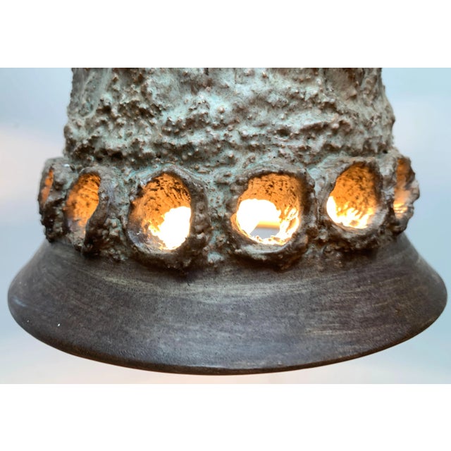 Mid-Century Modern Danish Brutalist Ceramic Pendant from Judi Kunst For Sale - Image 4 of 18