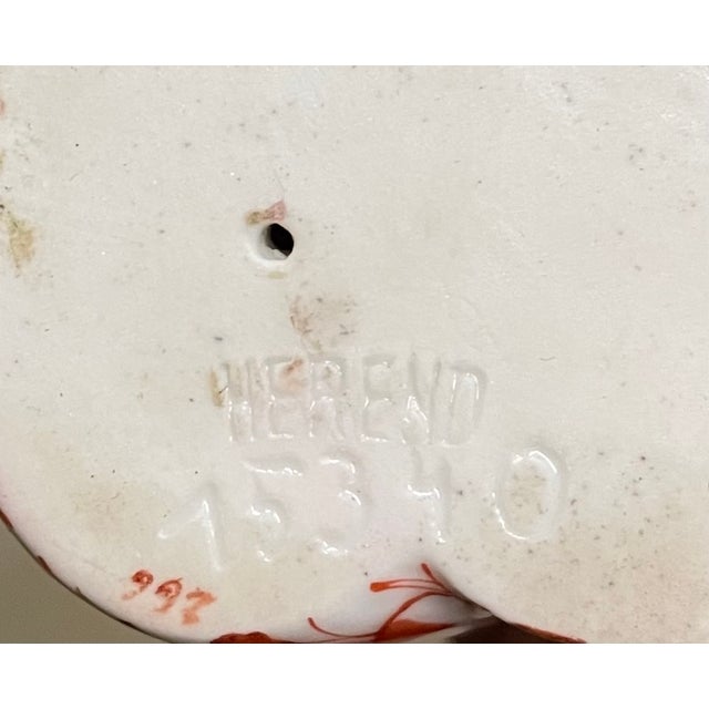Burnt Orange Vintage Herend Fishnet Porcelain Cobra Figurine For Sale - Image 8 of 8